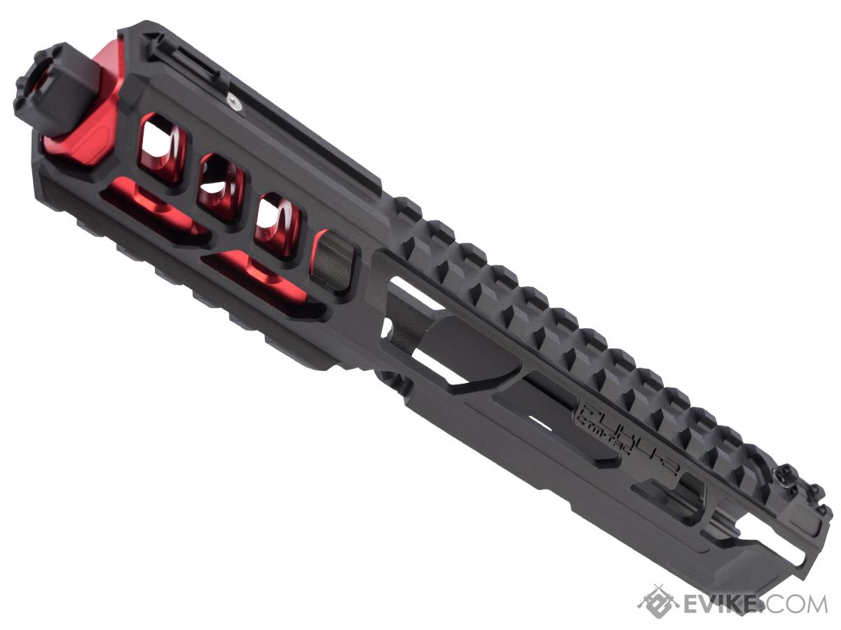 CTM CNC FUKU-2 Cutout Upper Receiver V2 for AAP-01 Gas Blowback Airsoft Pistols (Color: Black / Red / Long)