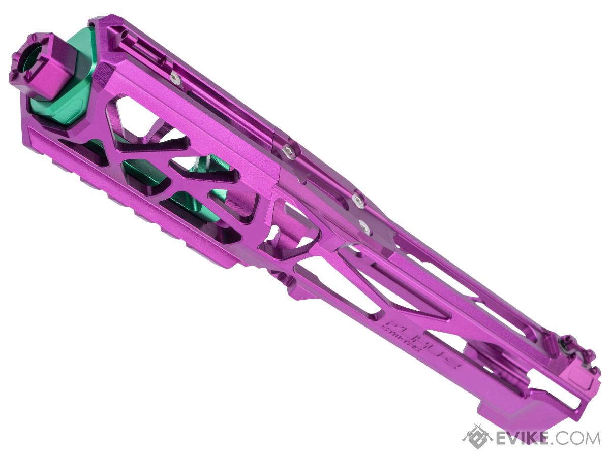 CTM CNC FUKU-2 Skeletonized Upper Receiver for AAP-01 Gas Blowback Airsoft Pistols (Color: Violet / Green)