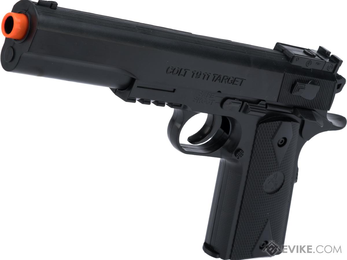  1911 Full Metal Spring Airsoft Pistol with Accessory Rail -  Black : Sports & Outdoors