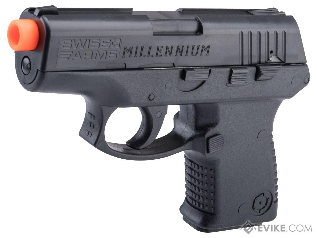 SoftAir Swiss Arms PT111 Millenium Series Airsoft Spring Powered Pistol (Color: Black)