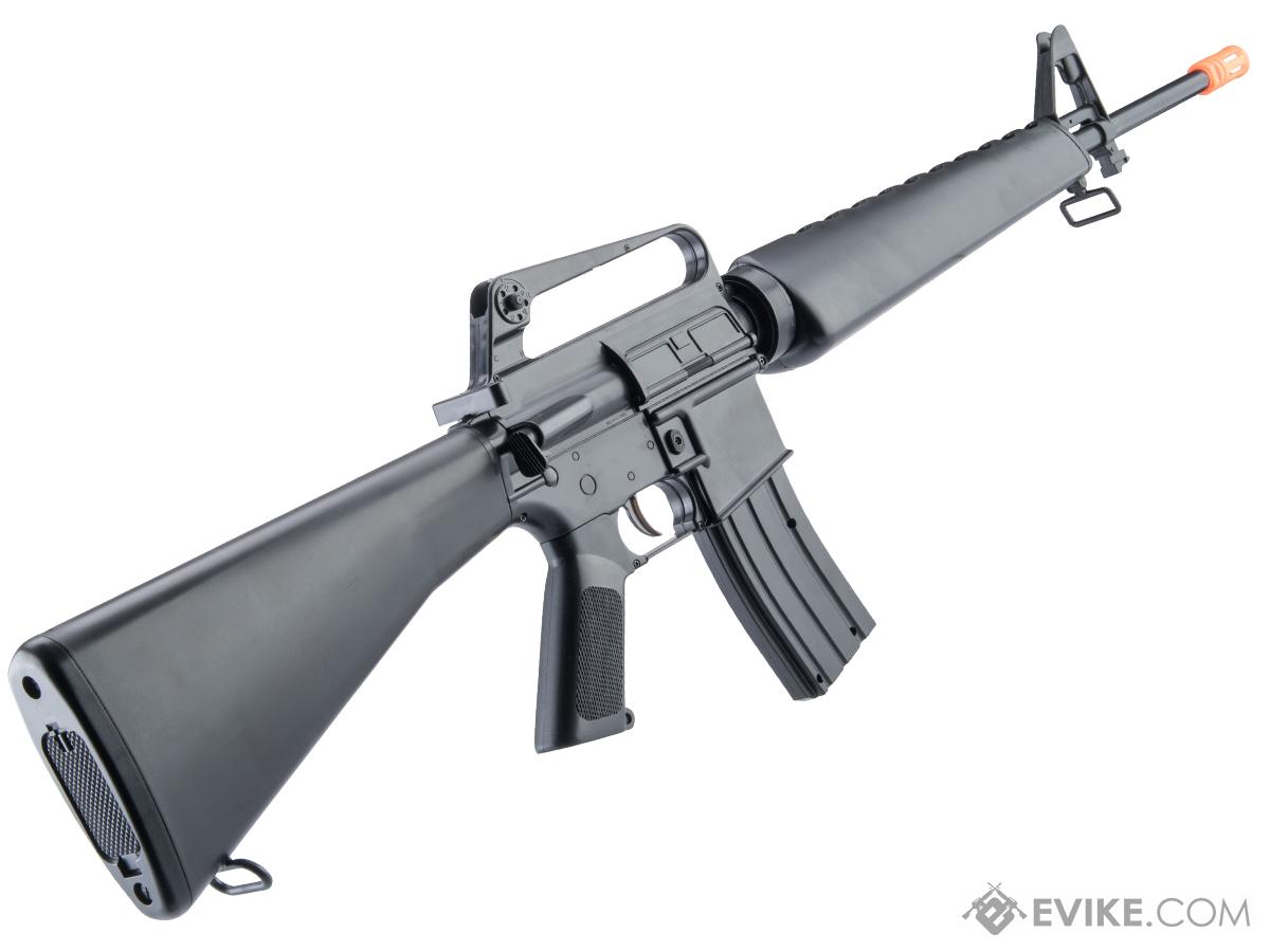 Evike JG Newest Version M16-VN Vietnam Full Metal Airsoft AEG Rifle (Color:  Black, Tamaño: One Size)