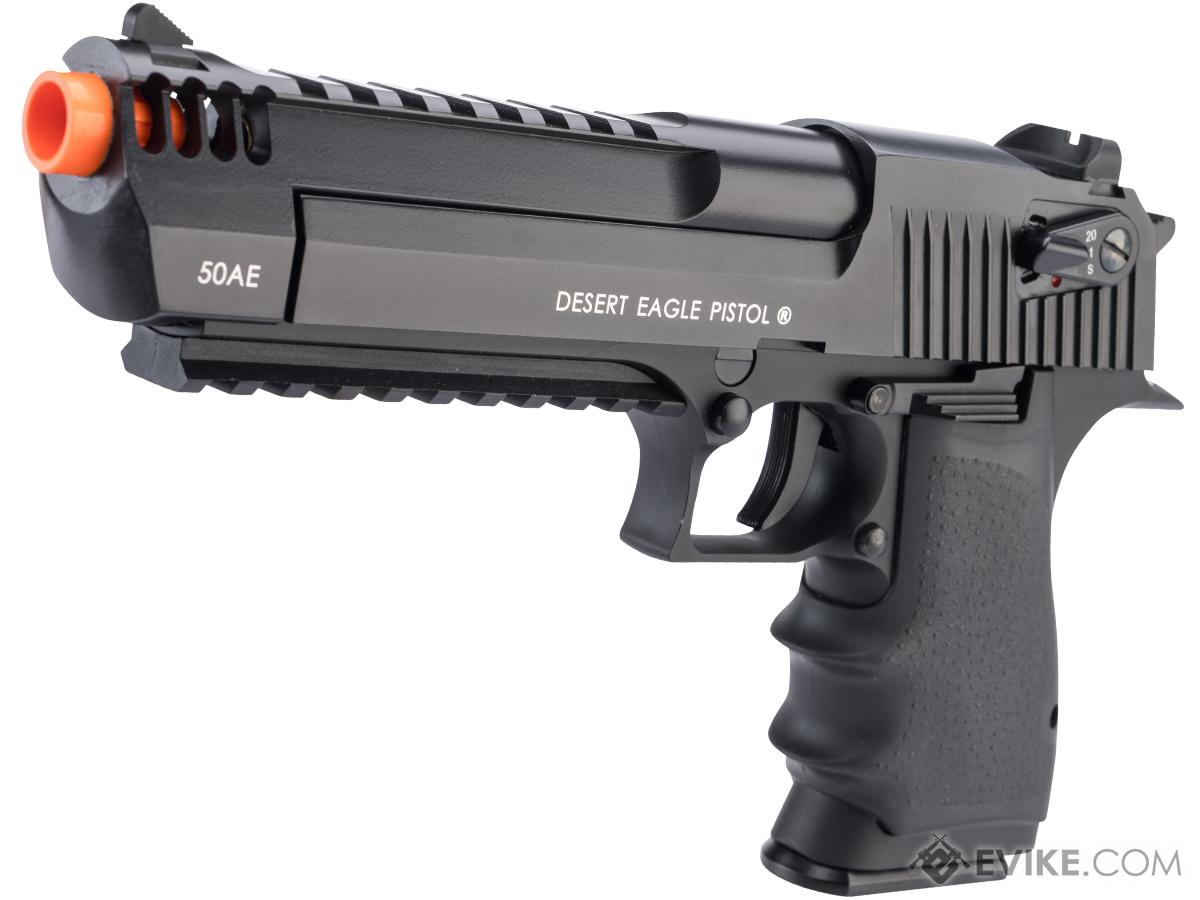 Magnum Research Licensed Semi/Full Auto Metal Desert Eagle L6 CO2 Gas Blowback Airsoft Pistol by KWC (Color: Black)