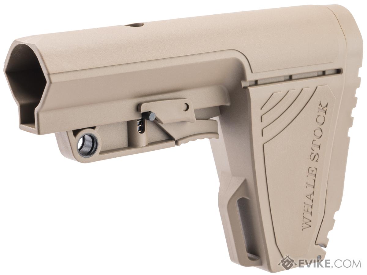 CYMA Whale Adjustable Stock w/ Battery Storage Compartment for M4 Airsoft AEG Rifles (Color: Flat Dark Earth)