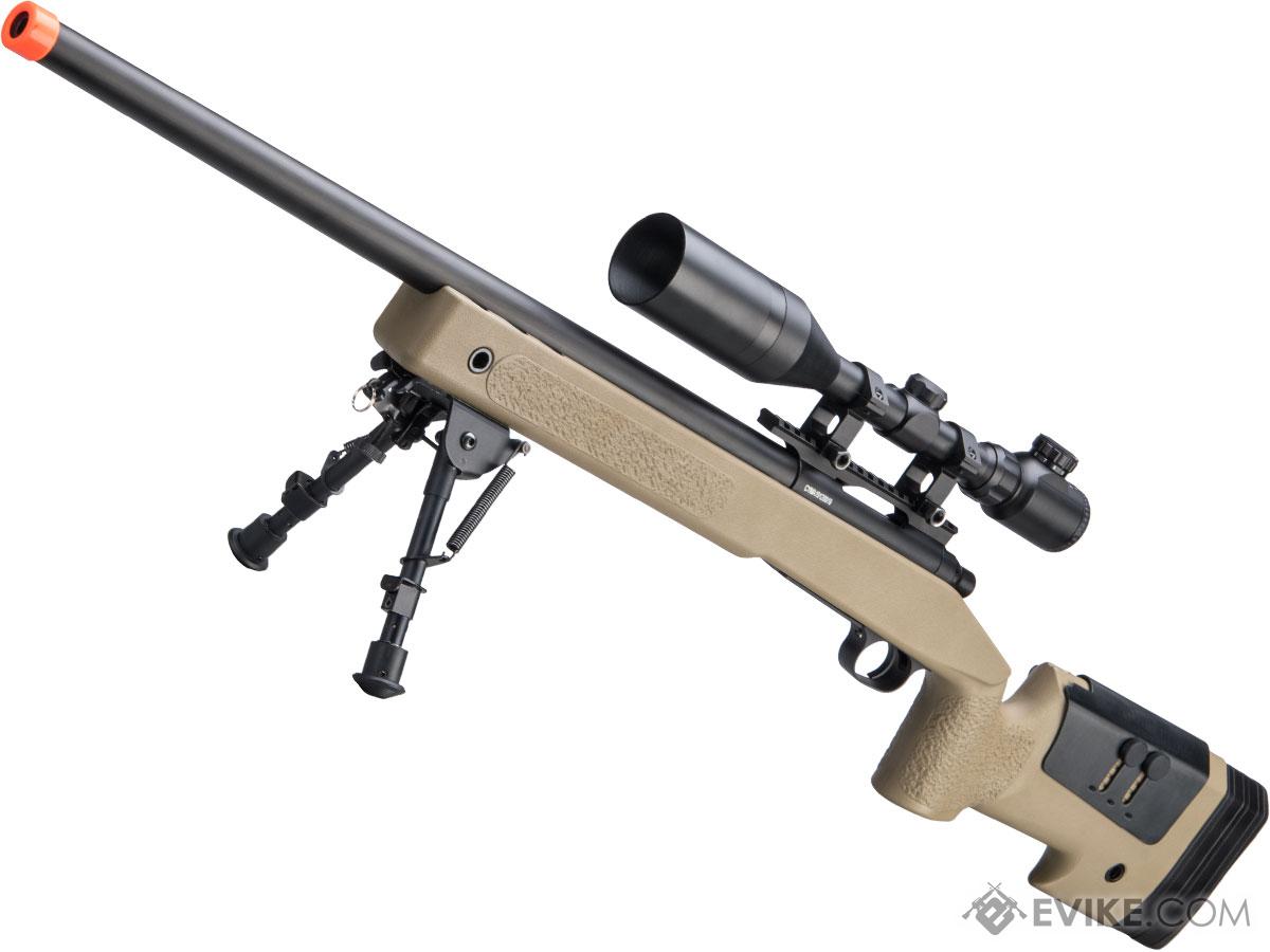 CYMA USMC M40A3 Bolt Action Airsoft Sniper Rifle (Package: Desert / Scope & Bipod)