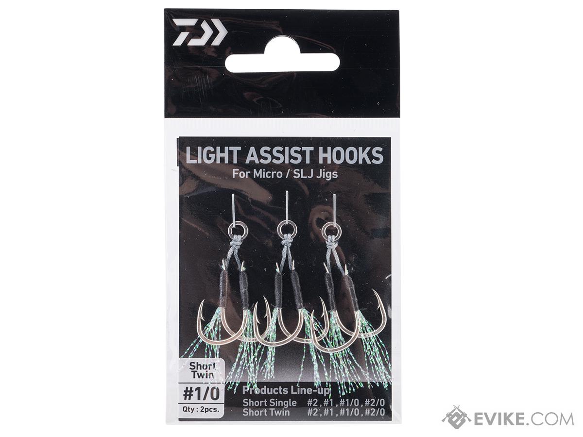 Daiwa Short Twin Light Assist Hooks for SLJ Jigs (Model: #2)