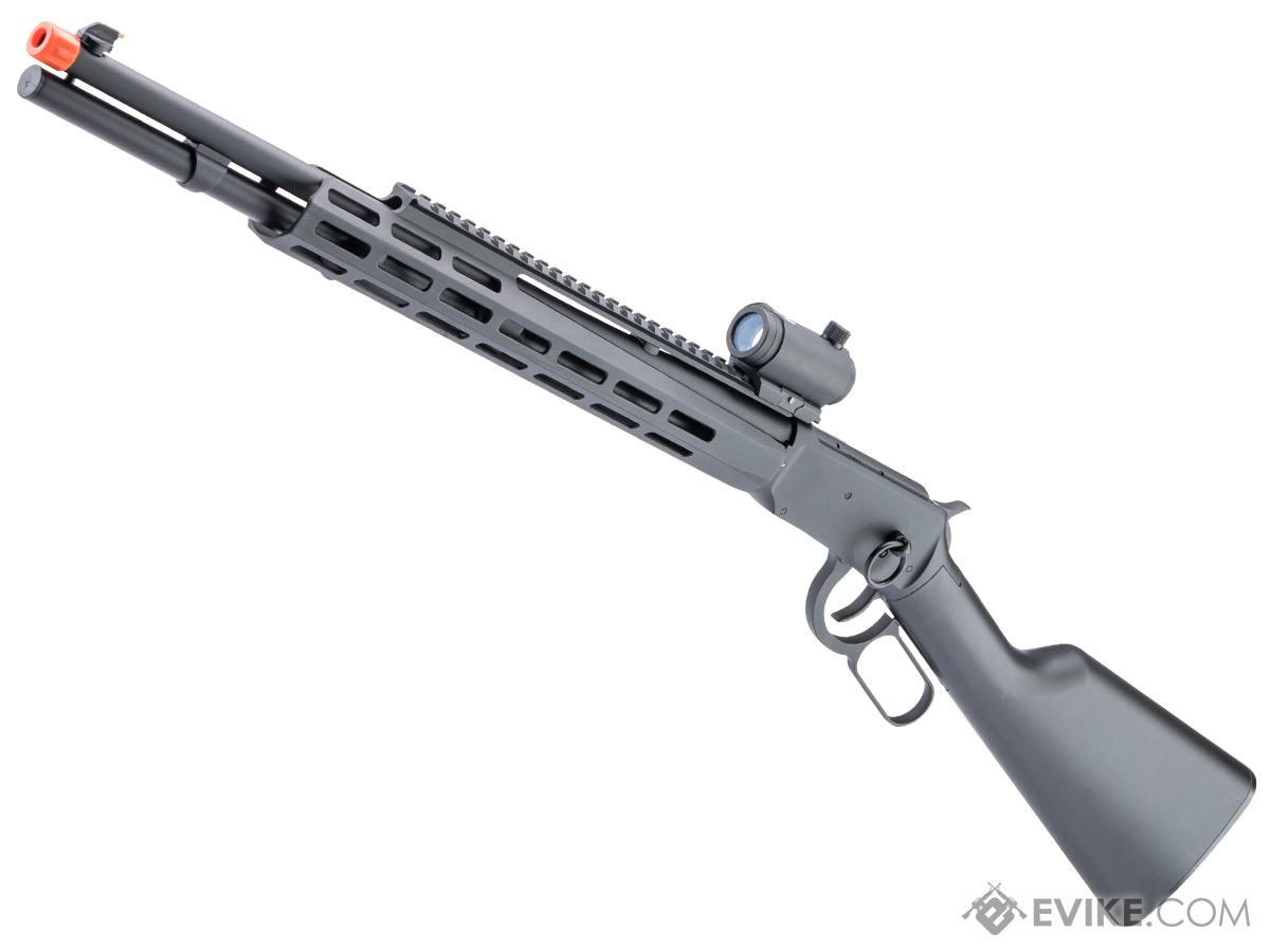 Double Bell Tactical M1894 CO2 Lever Action Shell Ejecting Rifle (Model: 13 M-LOK RIS / Black)