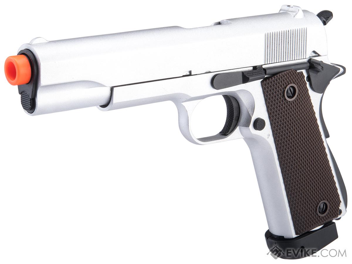 Double Bell M1911A1 Airsoft Gas Blowback Pistol (Color: Silver / CO2)