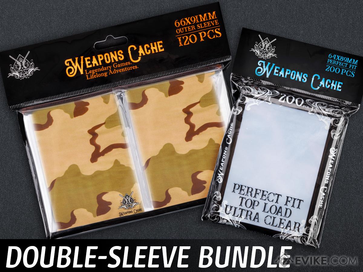 Weapons Cache Double-Sleeve Bundle with WC Art Series Outer and Perfect Fit Inner Card Sleeves (Style: Desert Camo)