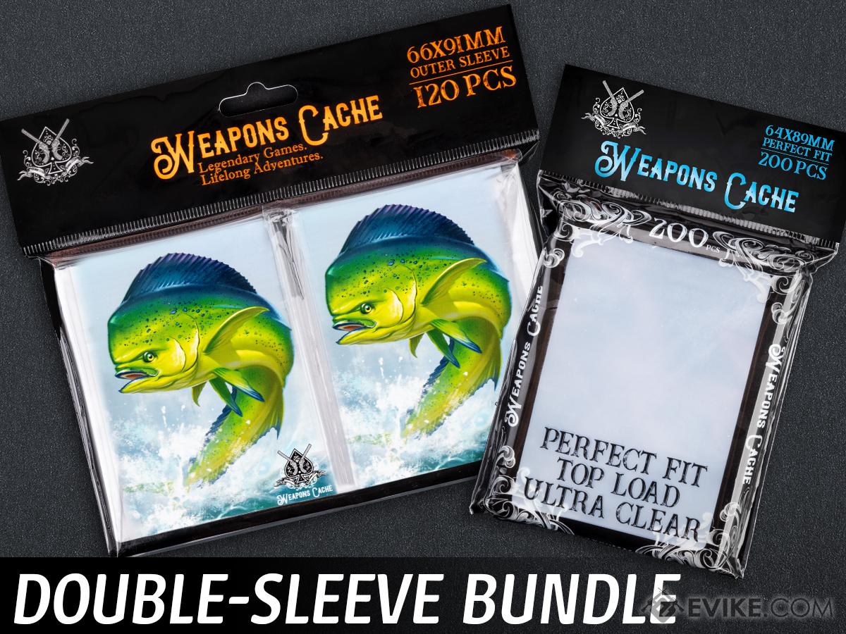 Weapons Cache Double-Sleeve Bundle with WC Art Series Outer and Perfect Fit Inner Card Sleeves (Style: Dorado)