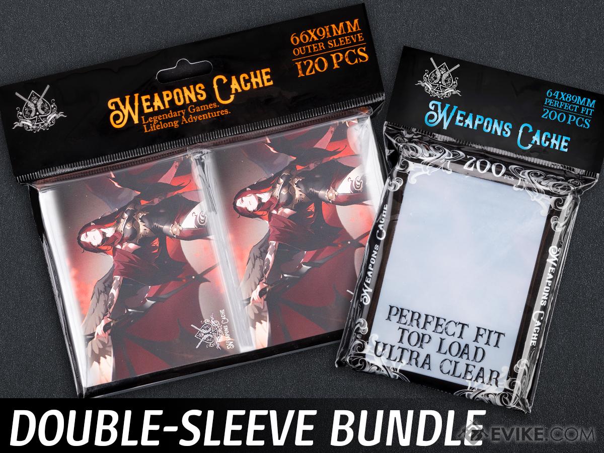 Weapons Cache Double-Sleeve Bundle with WC Art Series Outer and Perfect Fit Inner Card Sleeves (Style: Winged Sorceress)