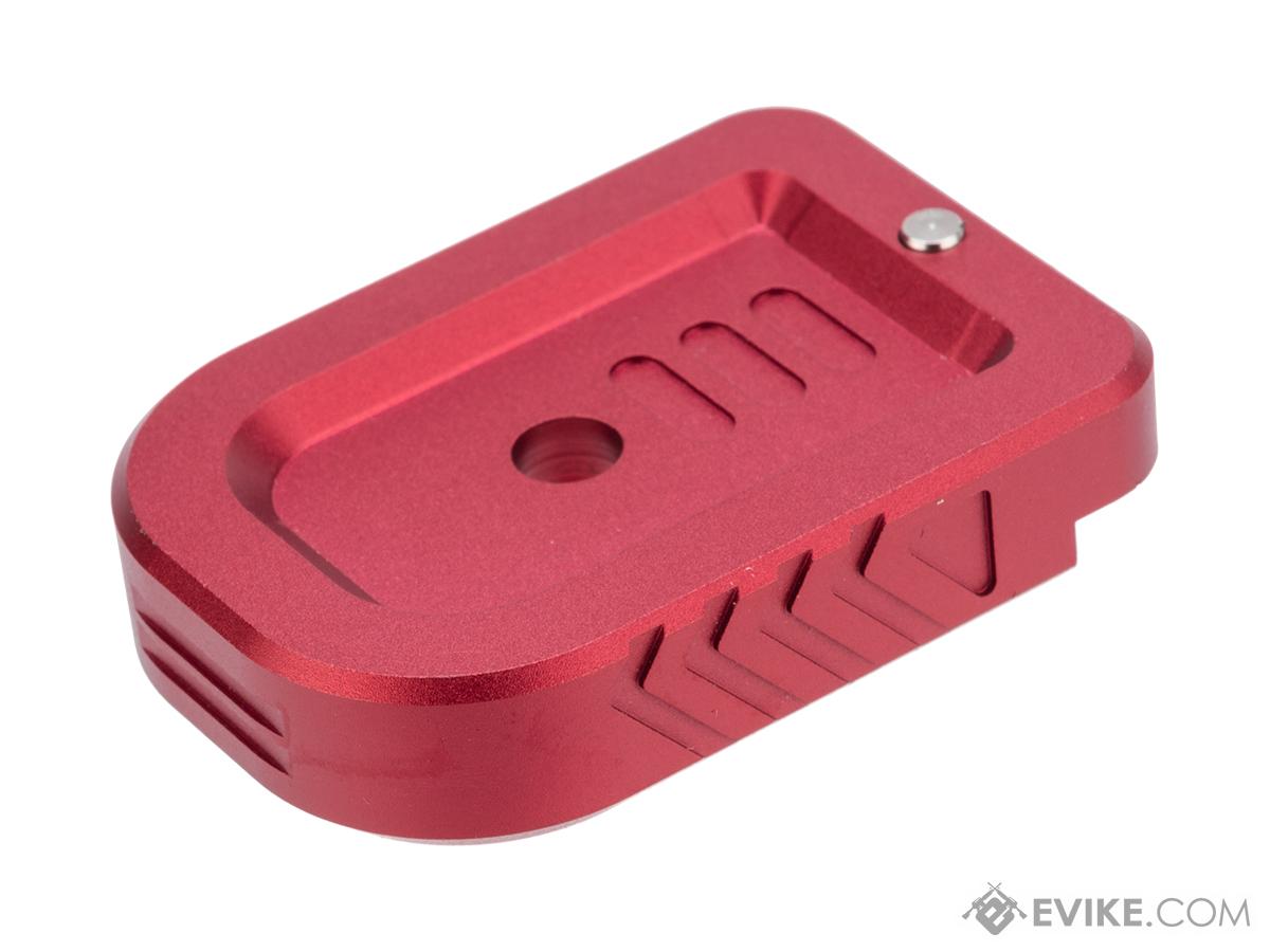 Dynamic Precision Aluminum Instinct Magazine Base Plate for Tokyo Marui Hi-Capa GBB Pistols (Model: Type B / Red)