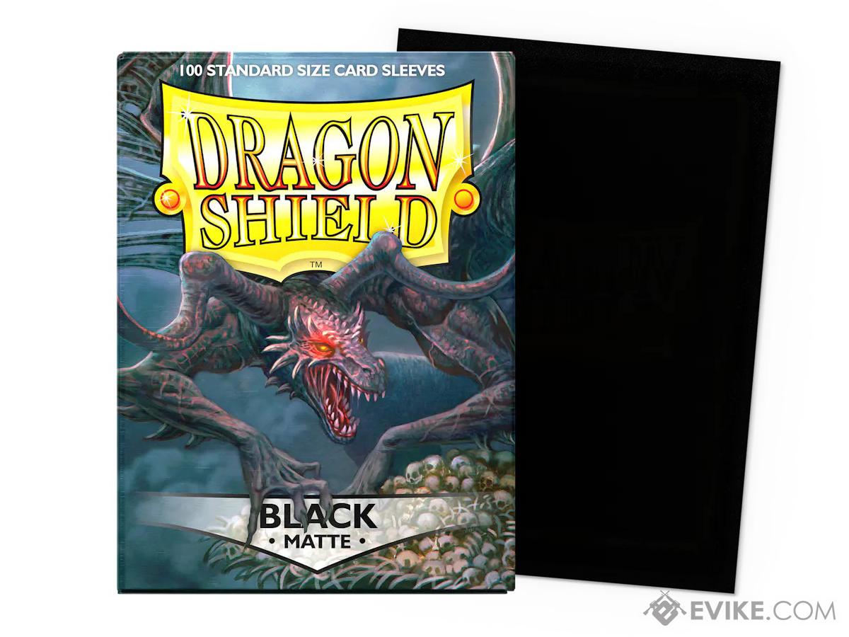 Dragon Shield Standard Sized Protective Card Sleeves (Color: Matte Black / 100ct Box)