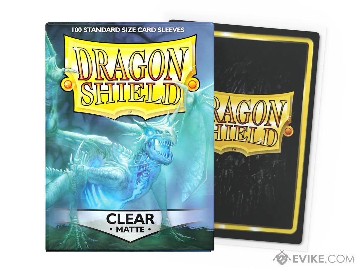 Dragon Shield Standard Sized Protective Card Sleeves (Color: Matte Non-Glare Clear / 100ct Box)