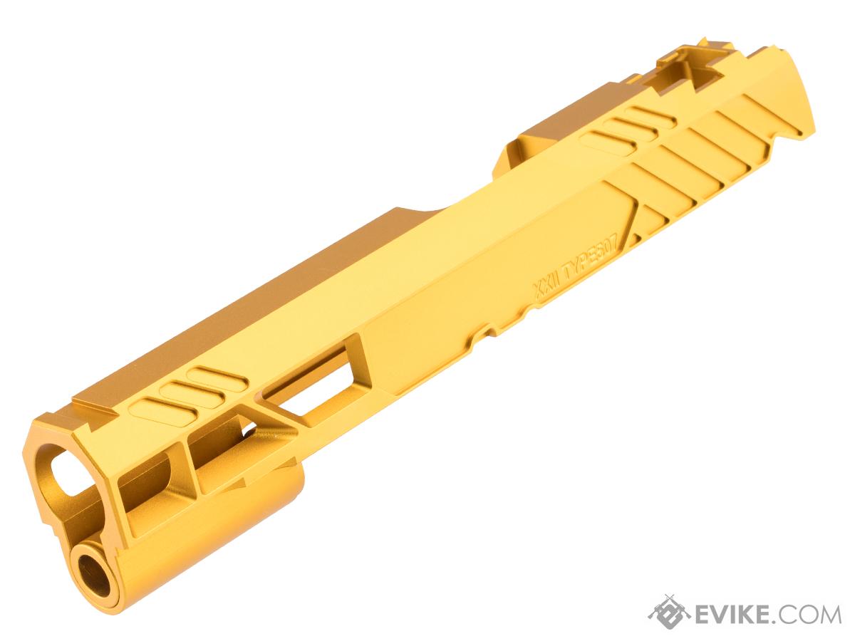 Pre-Order ETA May 2025 Dr. Black Type 507 Custom Aluminum Slide for Tokyo Marui Hi-CAPA Gas Blowback Airsoft Pistols (Color: Gold)