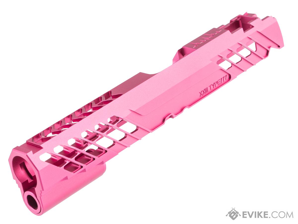 Dr. Black Type 777 Custom Aluminum Slide for Tokyo Marui Hi-CAPA Gas Blowback Airsoft Pistols (Color: Magenta)