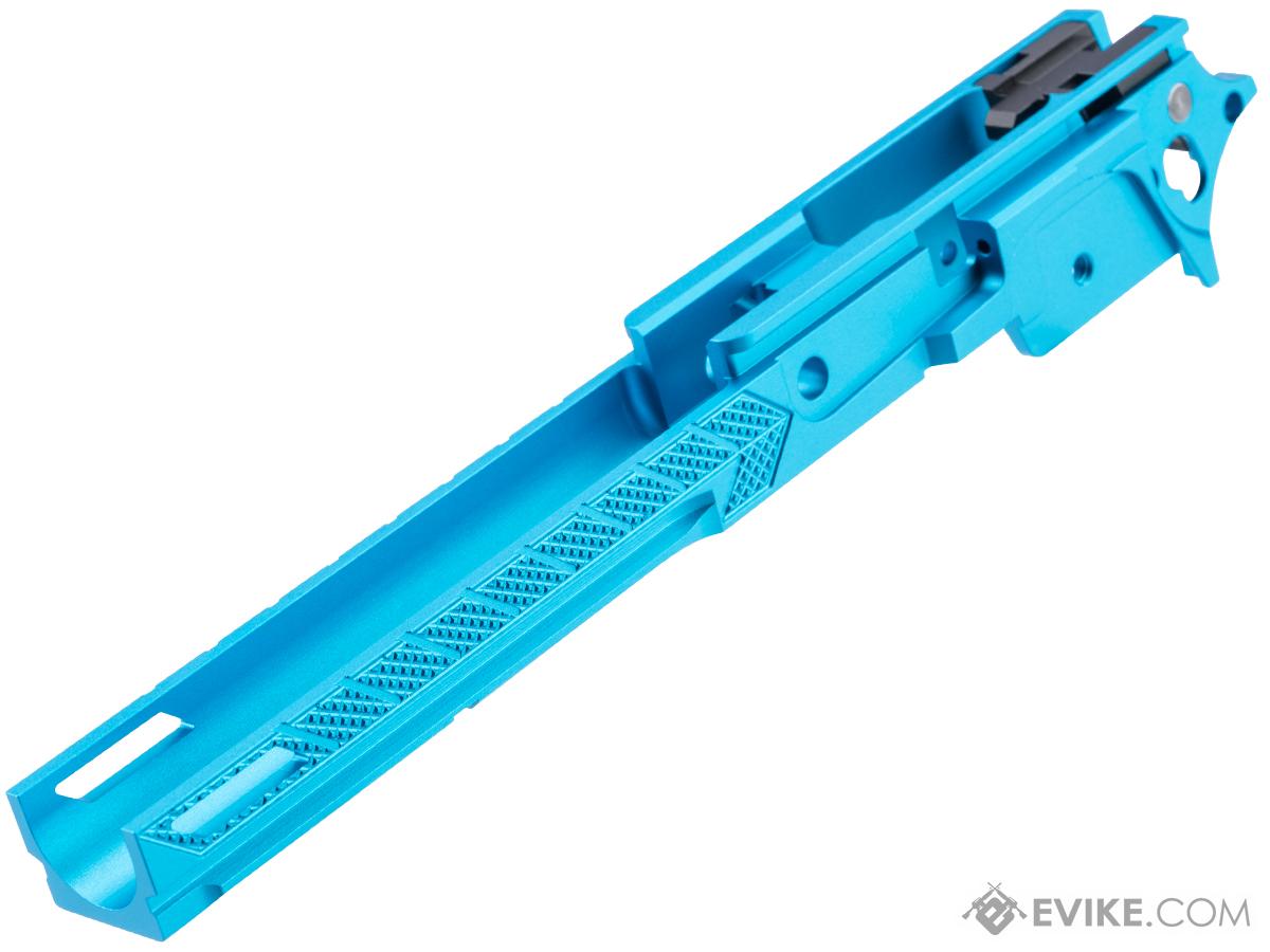 Dr. Black Frame-05 Custom Aluminum Frame for Tokyo Marui Hi-CAPA Gas Blowback Airsoft Pistols (Color: Aqua)