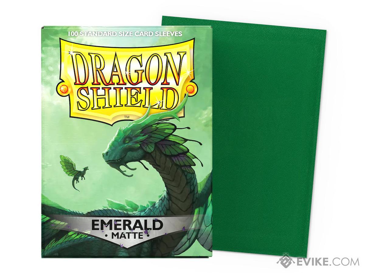 Dragon Shield Standard Sized Protective Card Sleeves (Color: Matte Emerald / 100ct Box)