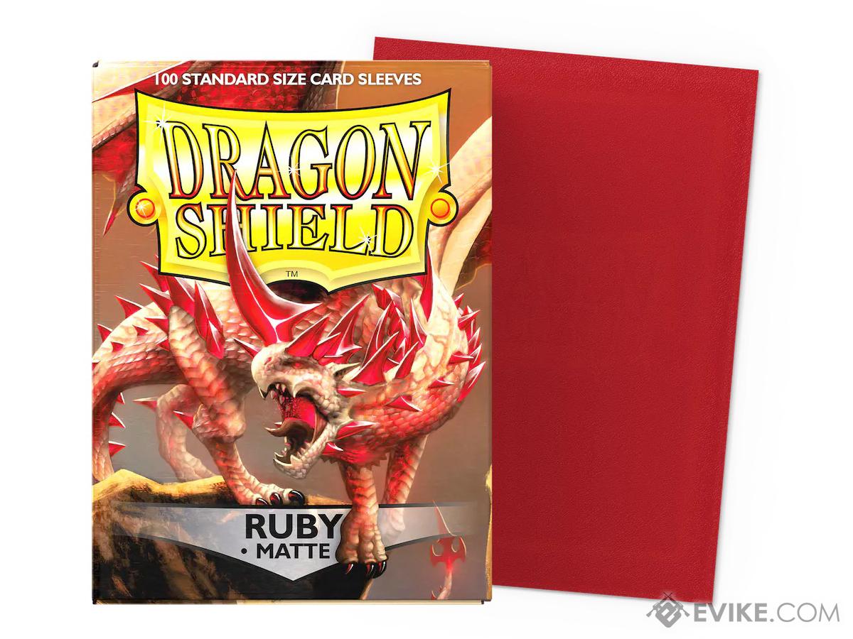 Dragon Shield Standard Sized Protective Card Sleeves (Color: Matte Ruby / 100ct Box)