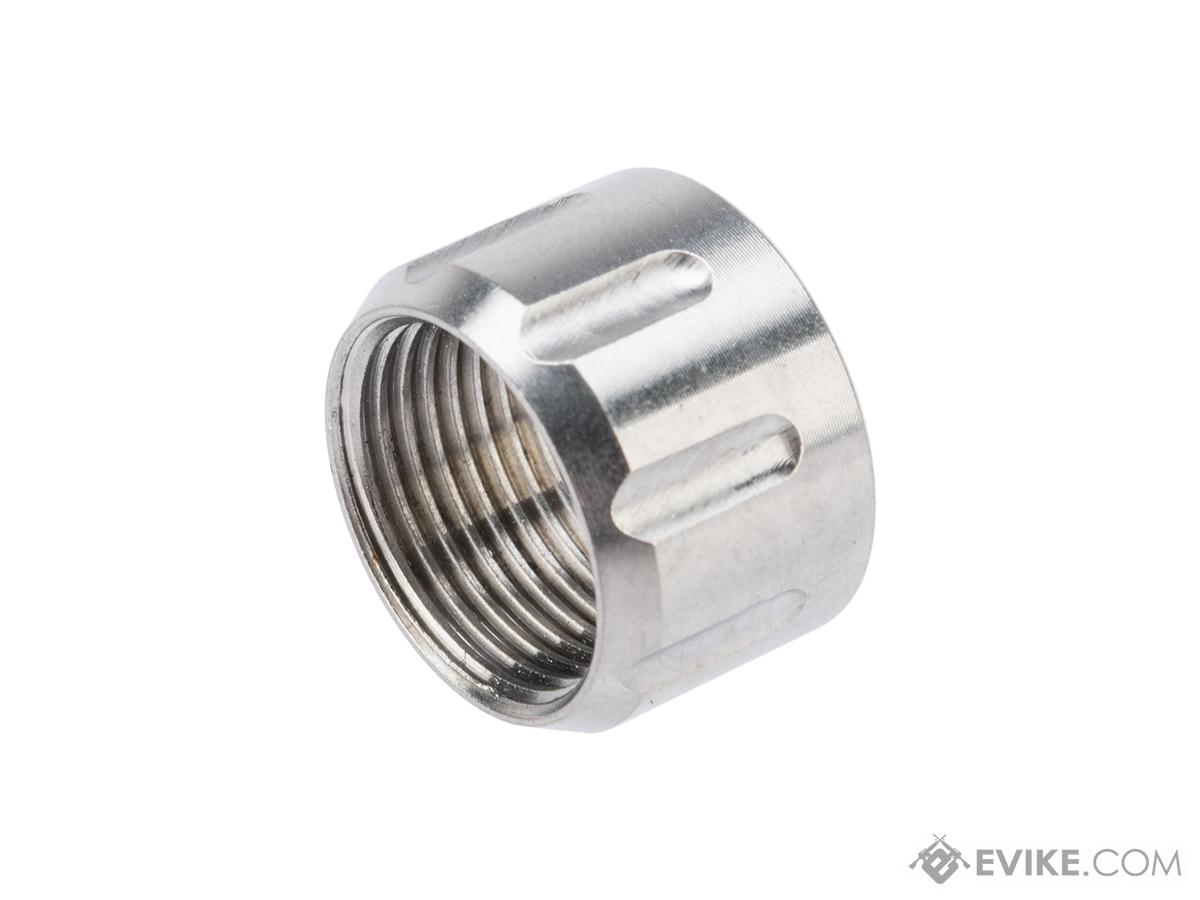 Dynamic Precision CNC Machined Aluminum 14mm Negative Thread Protector (Model: Type A / Silver)