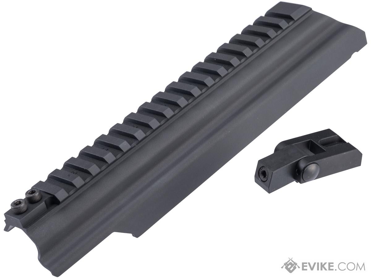 DYTAC Top Rail Dust Cover for Tokyo Marui Saiga-12 Gas Blowback Airsoft Shotgun (Color: Black)