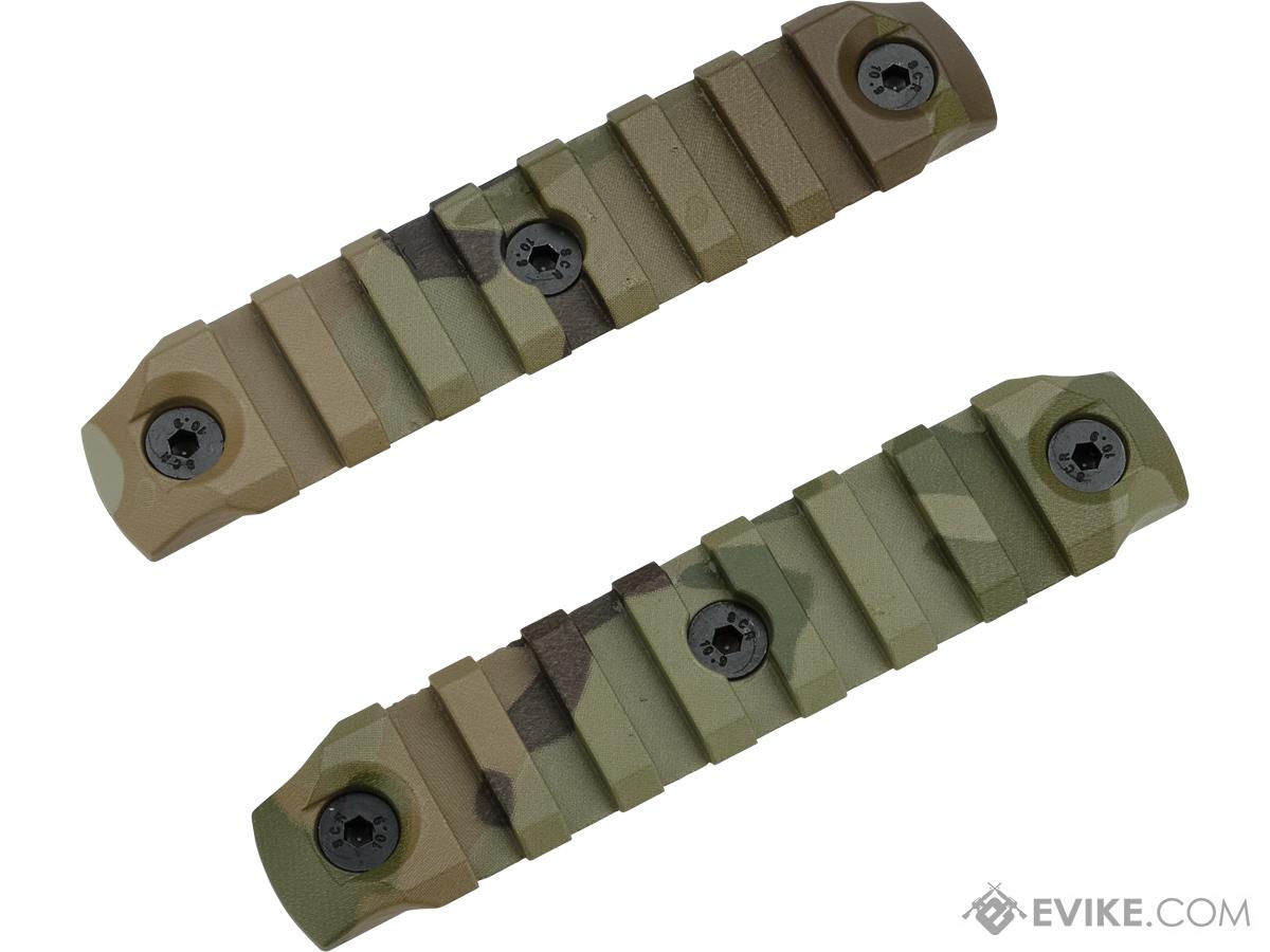 DyTac Polymer Keymod Rail Segments Set (Color: Multicam / 2X 7 Slot)