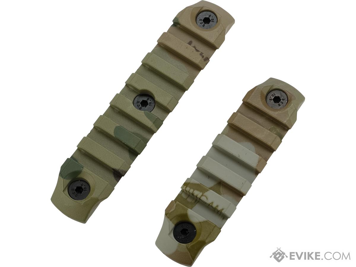 DyTac Polymer Keymod Rail Segments Set (Color: Multicam / 1X 5 Slot 1X 7 Slot)