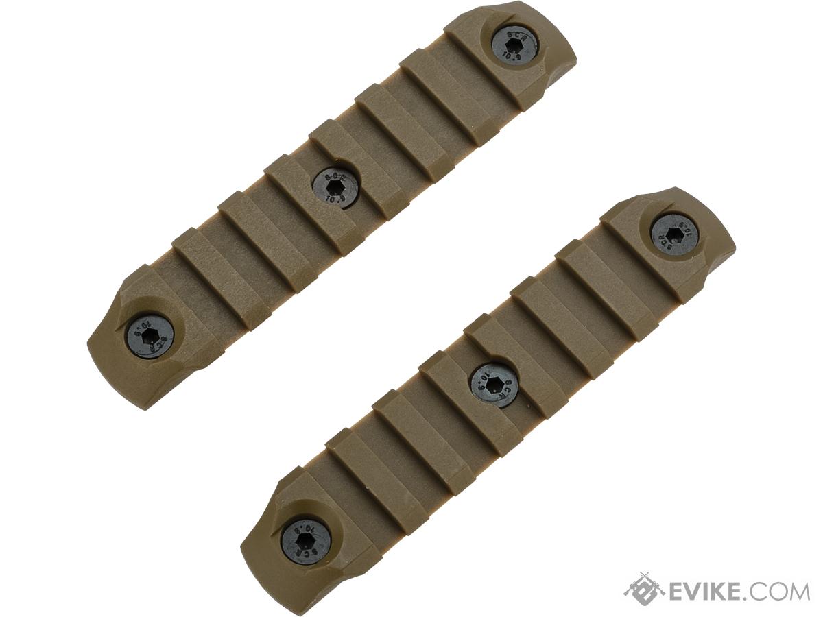 DyTac Polymer Keymod Rail Segments Set (Color: Dark Earth / 2x 7 Slot)