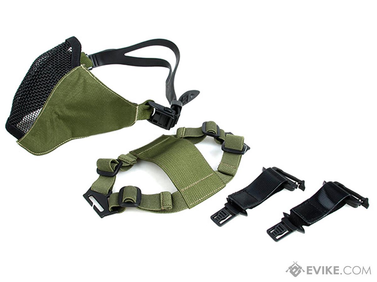 TMC PDW Ver2 Half Face Soft Mask w/ Steel Mesh (Color: OD Green)