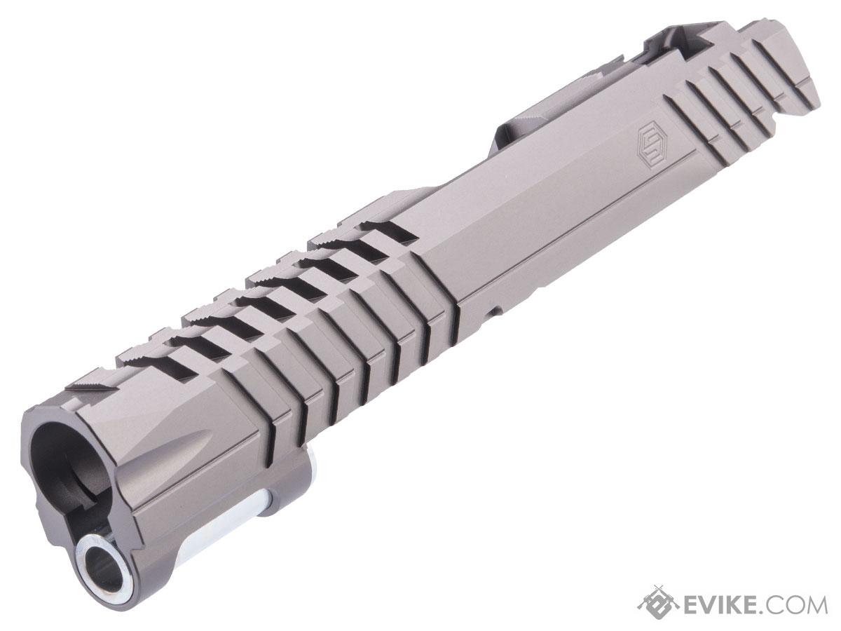 EDGE Custom MAX Standard Slide for Tokyo Marui 1911 / Hi-CAPA Gas Blowback Airsoft Pistols (Color: Titanium Grey)