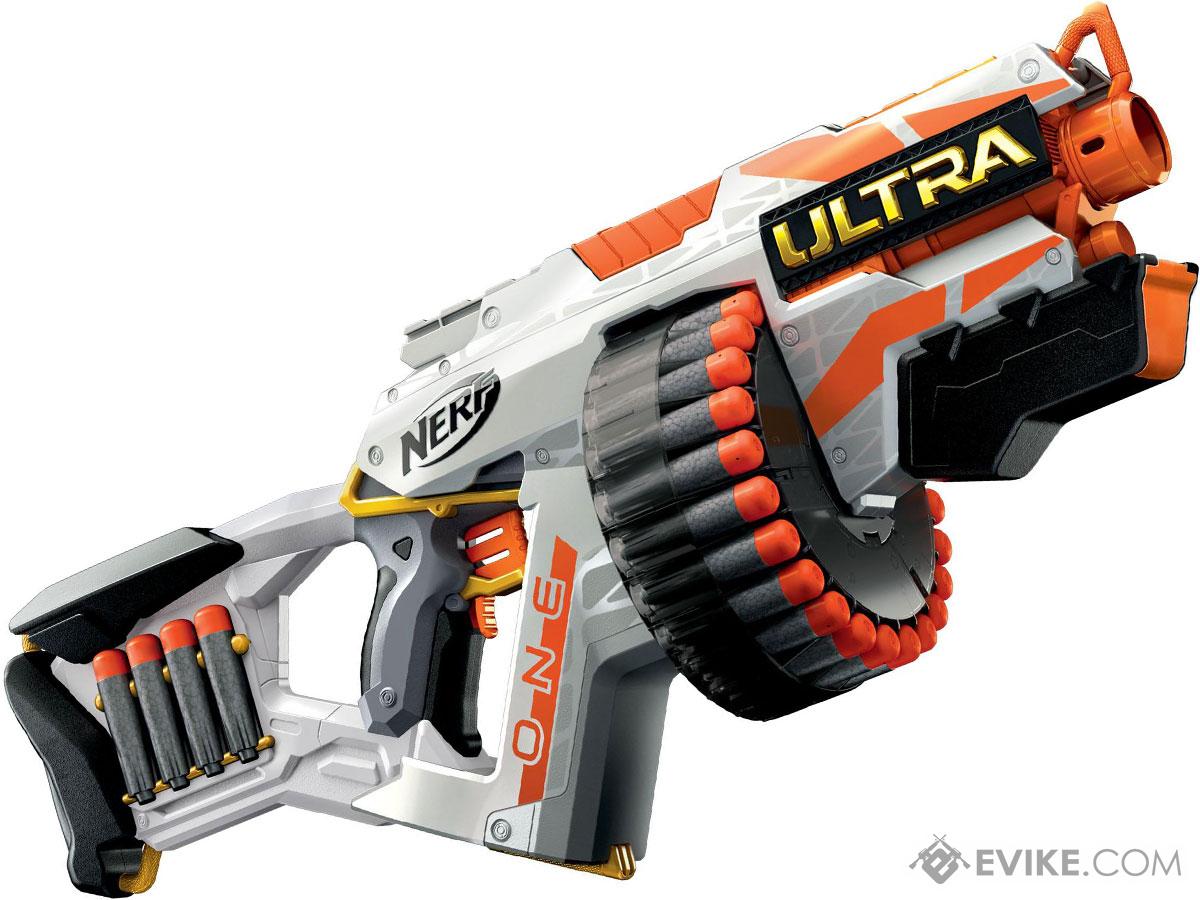 Nerf Ultra One Motorized Foam Dart Blaster w/ High Capacity Drum, MORE