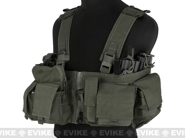 Emerson Split Front Chest Rig w/ Pouches - Foliage, Tactical Gear ...