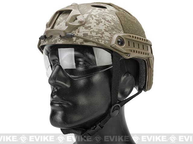 Matrix Basic PJ Type Tactical Airsoft Bump Helmet w/ Flip-down Visor ...