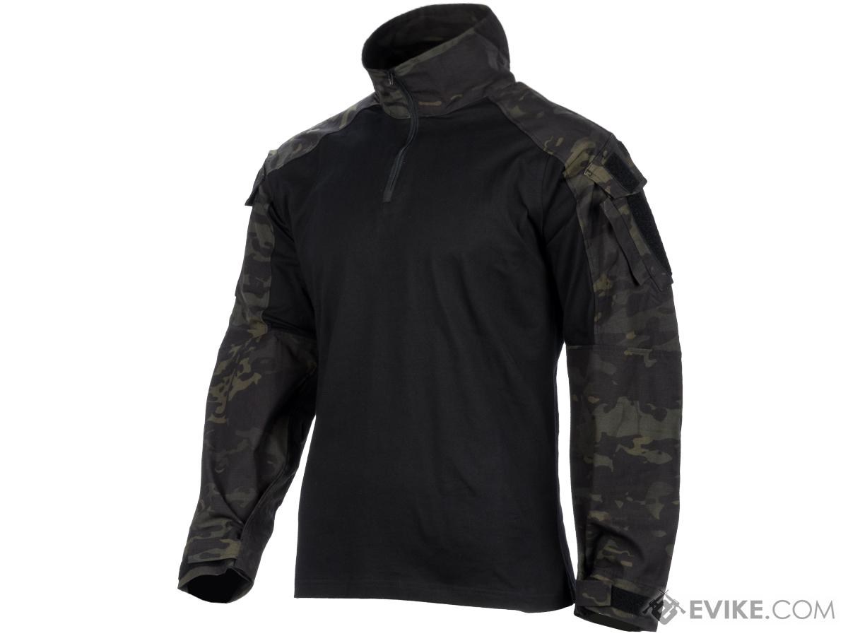 EmersonGear Yellow Label 1/4 Zip Tactical Combat Shirt (Color: Multicam Black / Large)