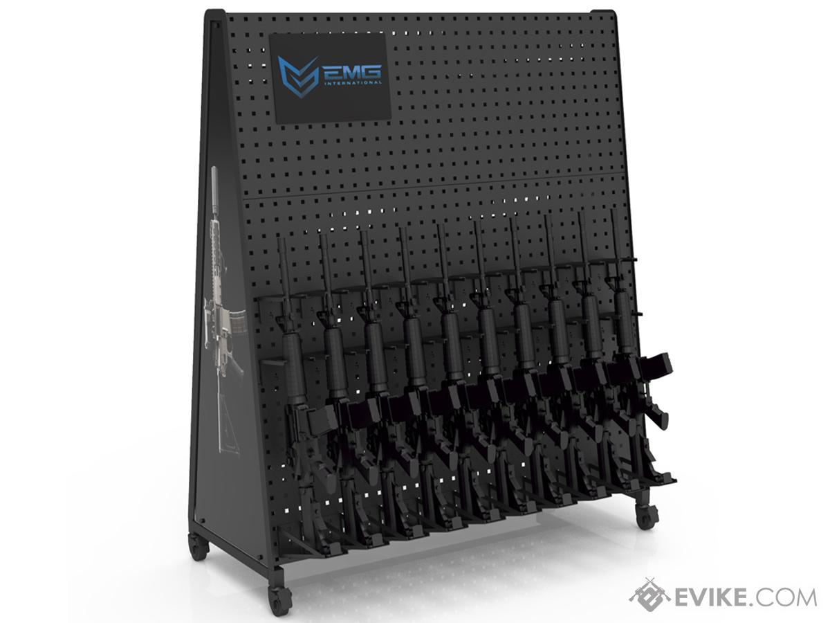 EMG Battle Wall System Weapon Display & Storage Solution Double-Sided Angled Rack