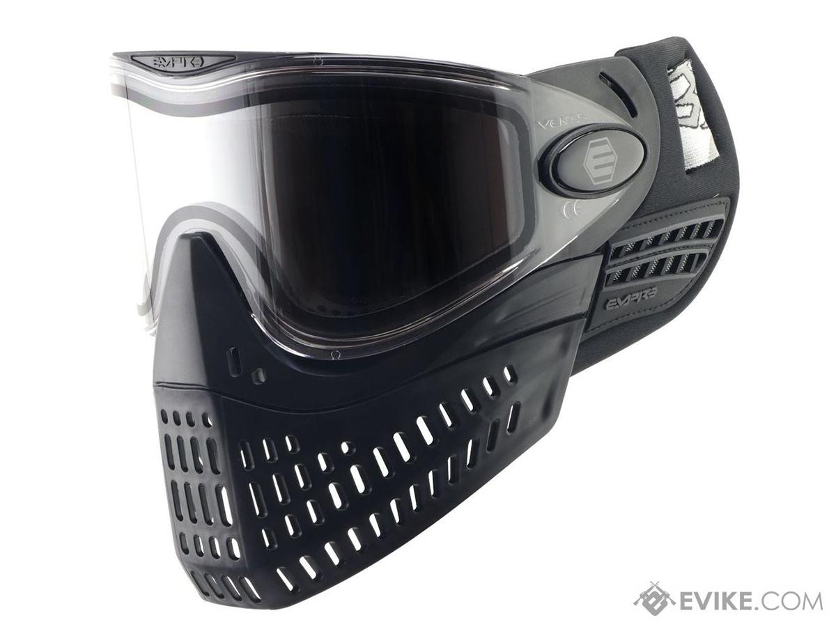 Empire Paintball e-Vent Full Face Mask (Color: Black / Clear Thermal Lens)