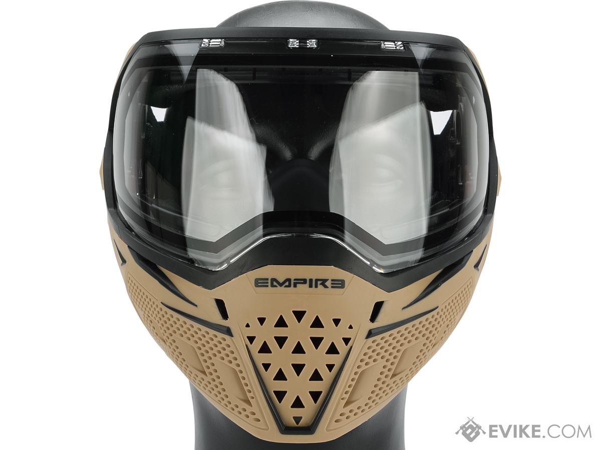 Empire Paintball EVS Full Face Mask (Color Black & Tan / Clear Thermal