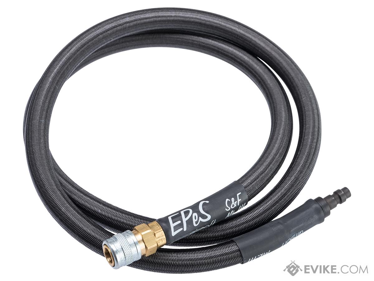 EPeS Airsoft Soft & Flexible Mk.III Braided HPA Hose (Color: Steel Grey / 100cm)