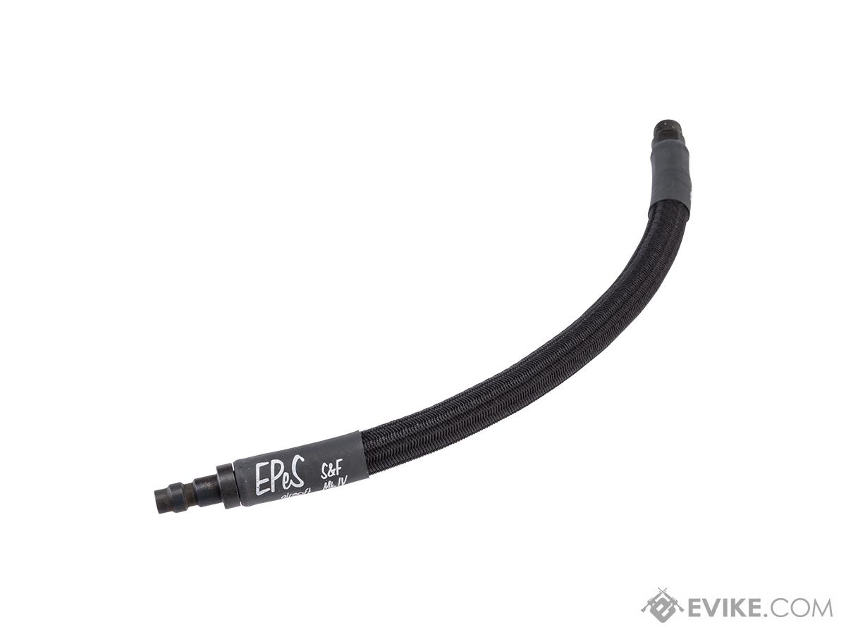 EPeS Airsoft Soft & Flexible MK.II Integral Grip Line Braided HPA Hose (Color: Black / 20cm)