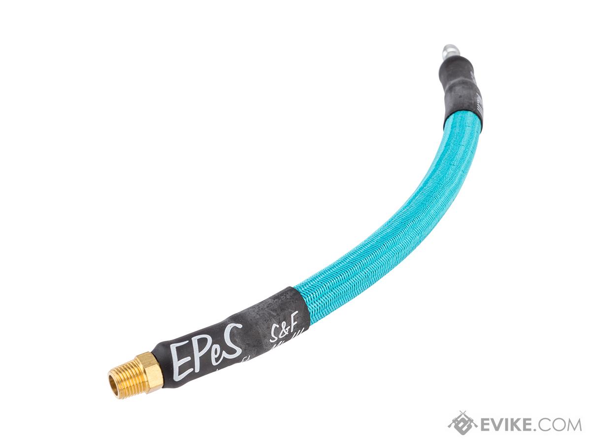 EPeS Airsoft Soft & Flexible MK.II Integral Grip Line Braided HPA Hose (Color: Ocean Blue / 20cm)