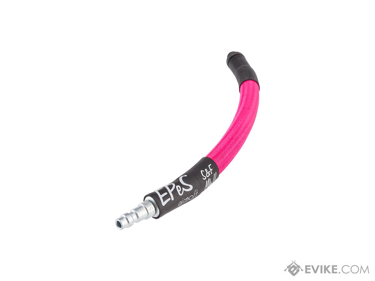 EPeS Airsoft Soft & Flexible MK.II Integral Grip Line Braided HPA Hose (Color: Neon Pink / 20cm)