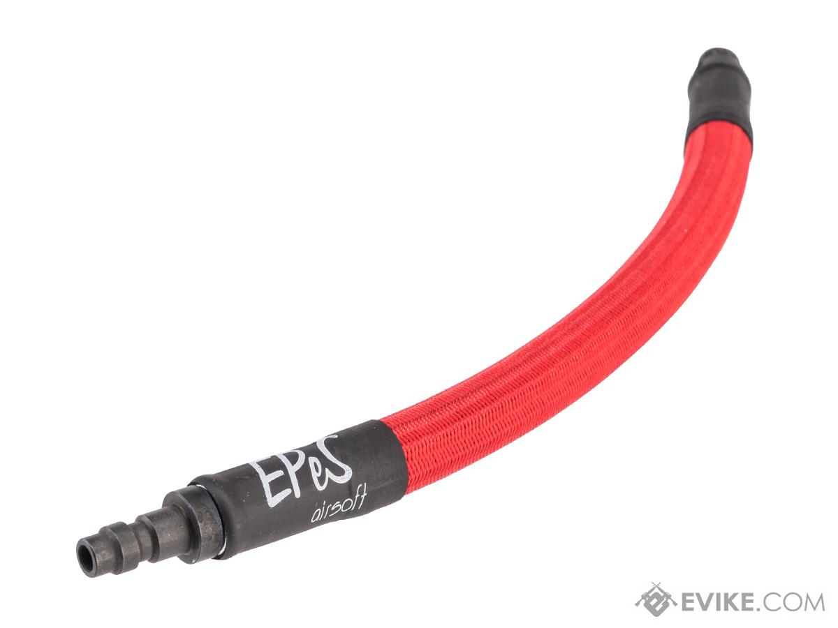 EPeS Airsoft Soft & Flexible MK.II Integral Grip Line Braided HPA Hose (Color: Red / 20cm)