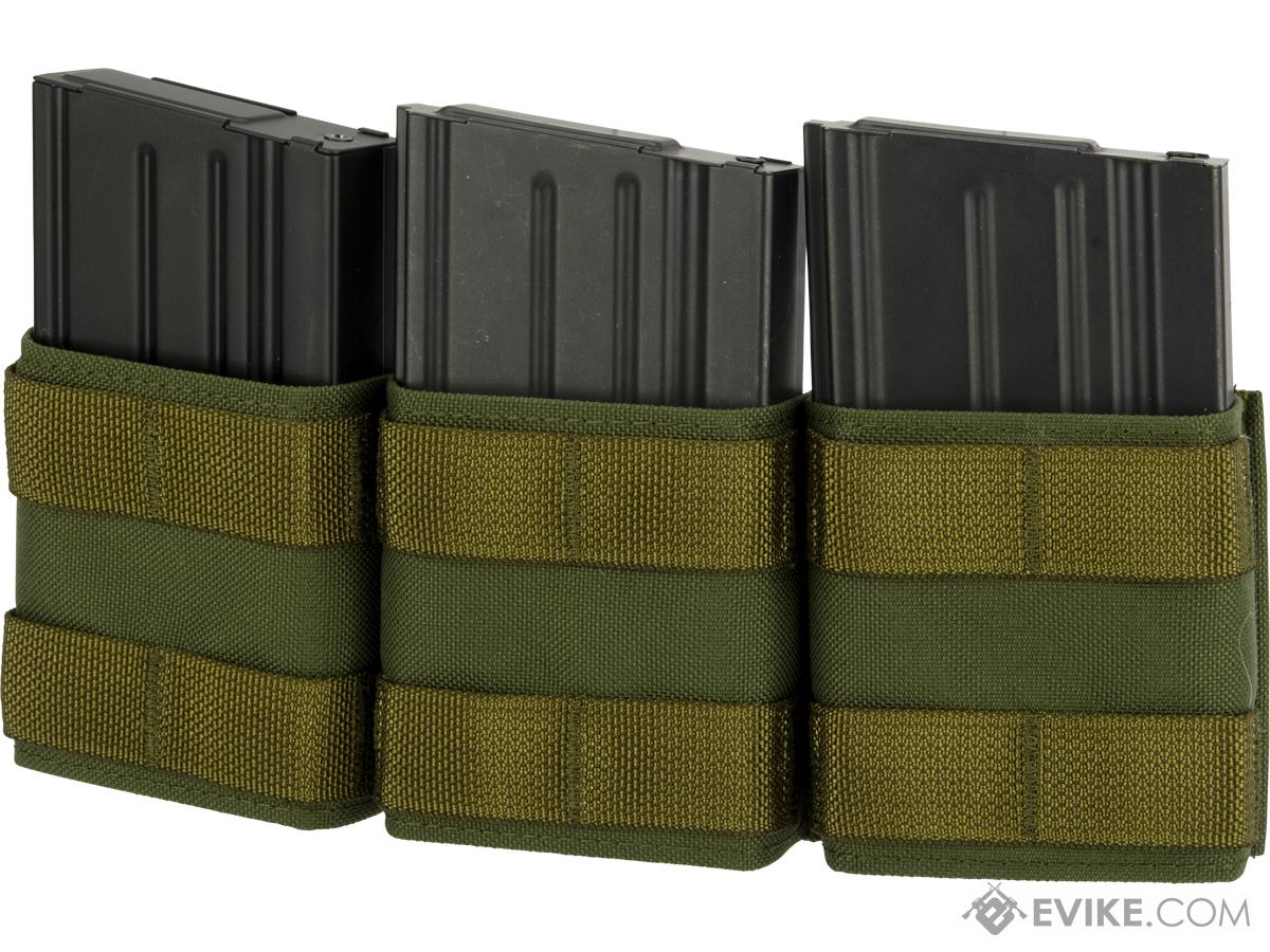 Esstac Triple 7.62mm Shorty KYWI Magazine Pouch (Color: OD Green)