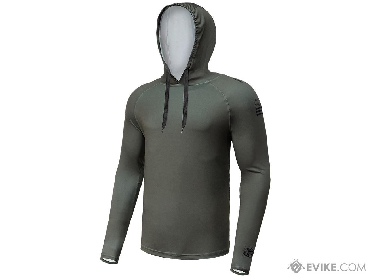 Evike.com Helium Armour UPF50 Body Protective Battle Hoodie for Fishing / Airsoft (Color: Foliage Green / Medium)