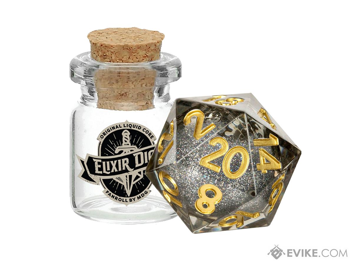 FanRoll Liquid Core Elixir D20 Die (Color: Vanishing Oil)