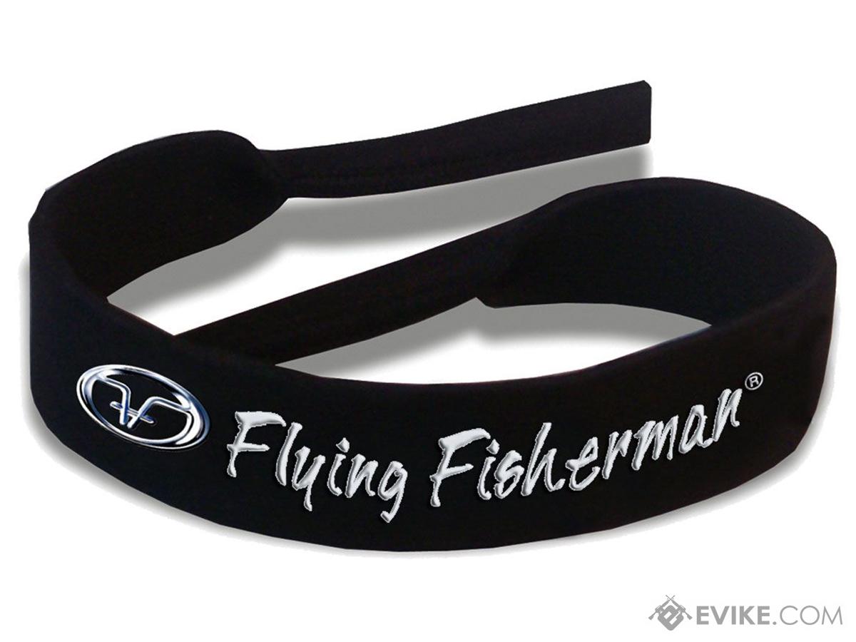 Flying Fisherman Neoprene Glasses Retainer (Color: Black w/ Logo)