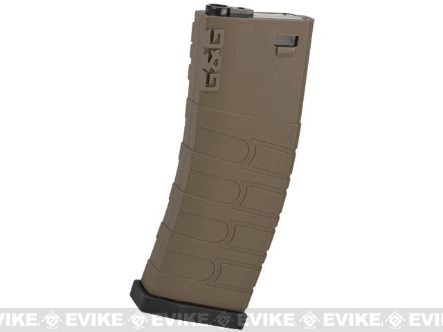 G&G Polymer 120rd Mid-Cap Magazine for M4 / M16 Series Airsoft AEG Rifles (Color: Desert w/ Black Baseplate / Single Magazine)