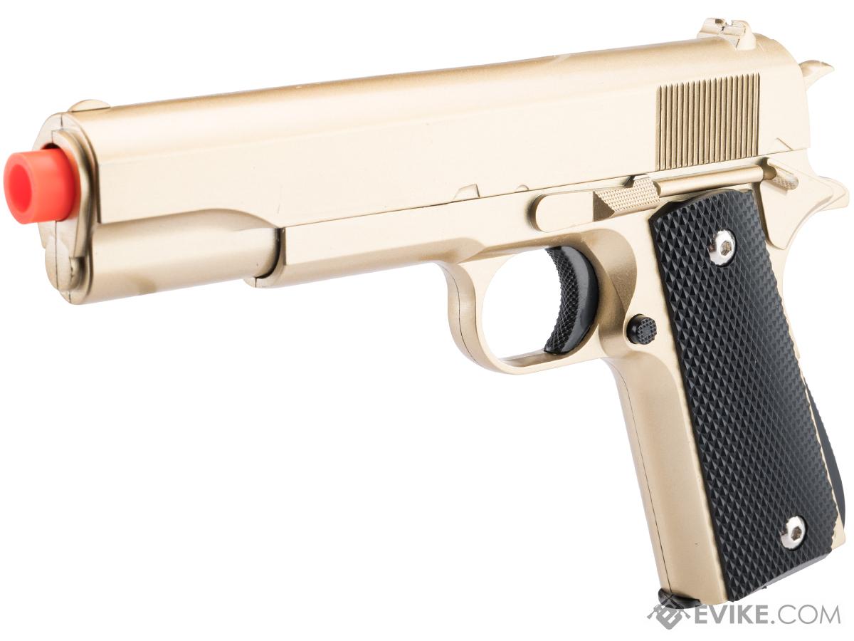 Galaxy Heavy Weight M1911 Spring Powered Airsoft Pistol (Color: Gold)