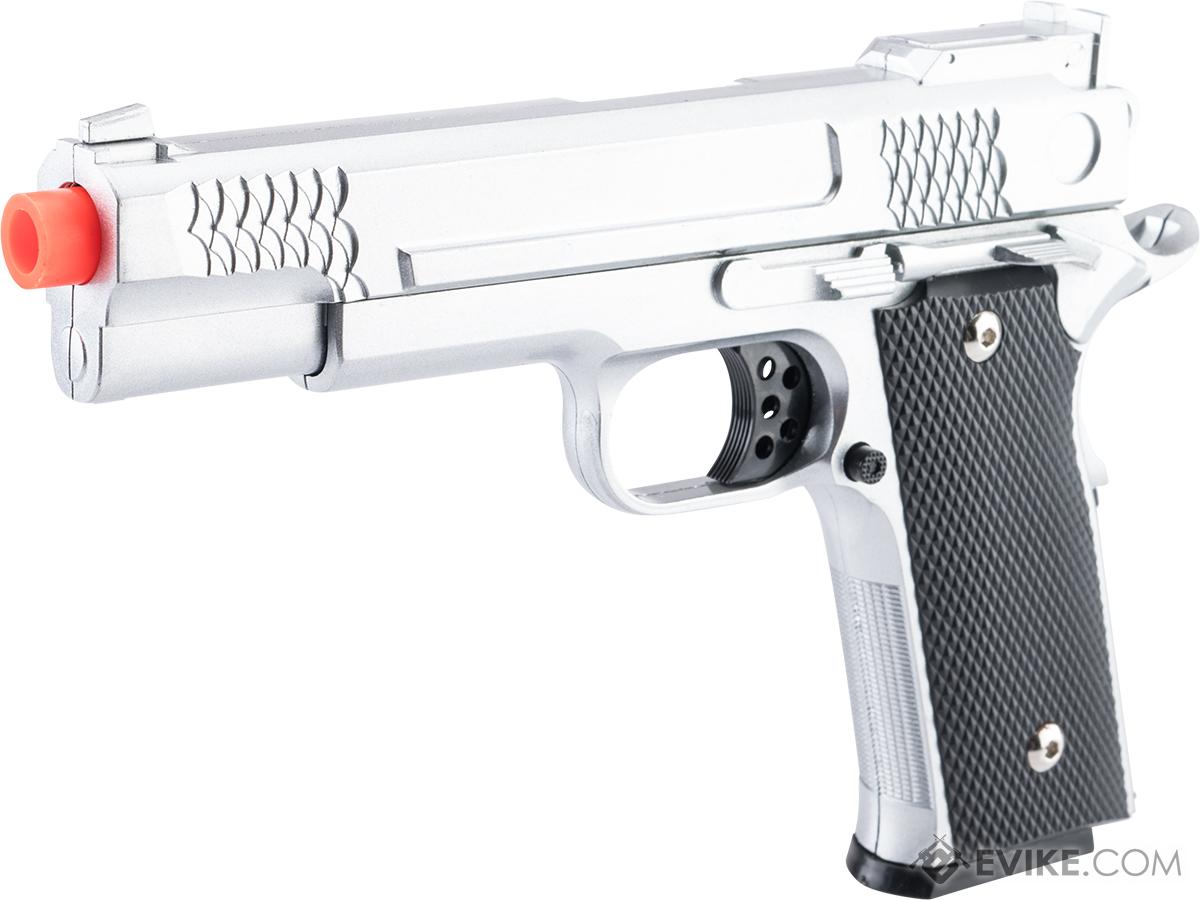 Galaxy Heavy Weight Dragon Scale 1911 Spring Powered Airsoft Pistol (Color: Silver)