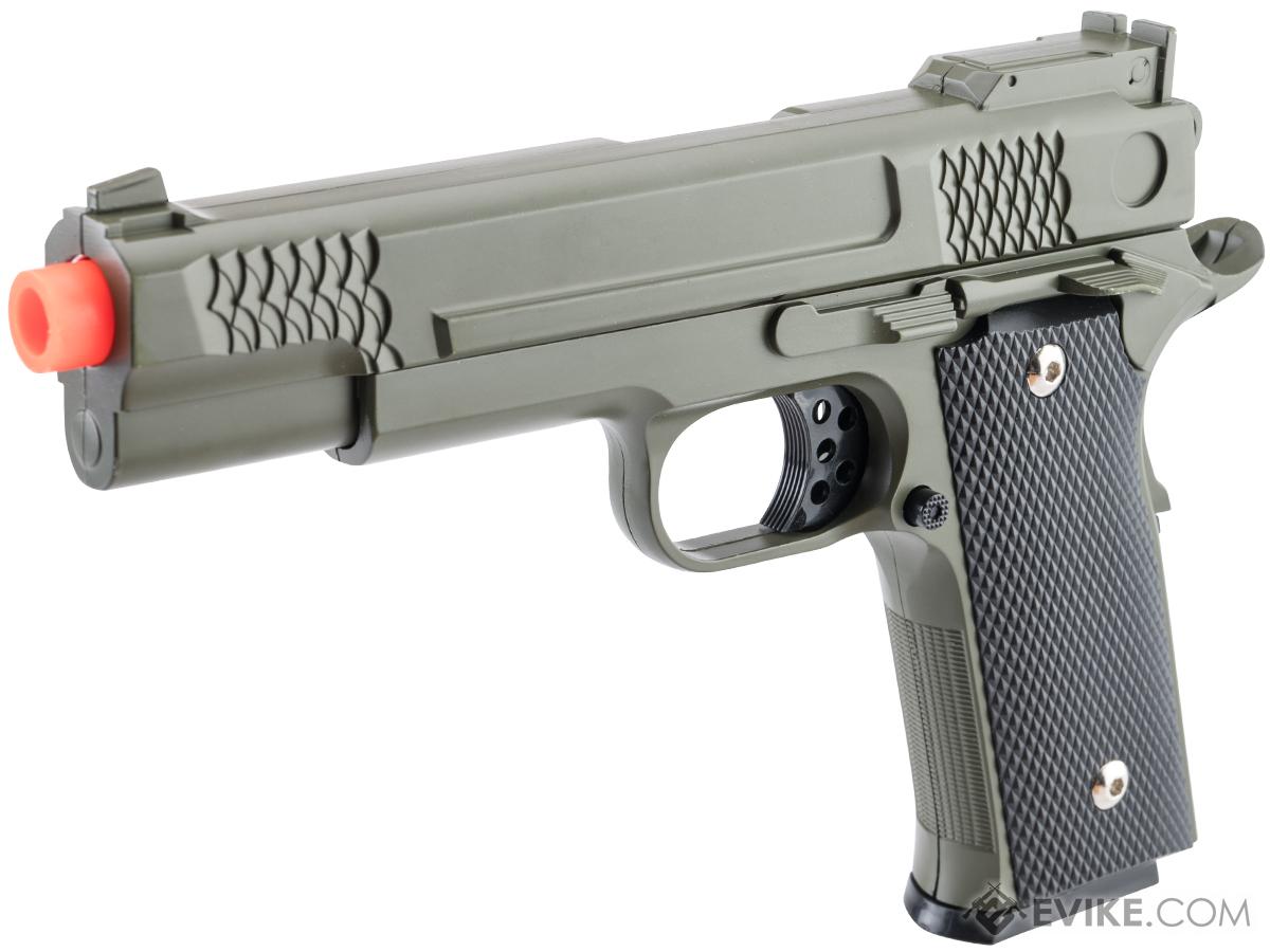 Galaxy Heavy Weight Dragon Scale 1911 Spring Powered Airsoft Pistol (Color: Ranger Green)