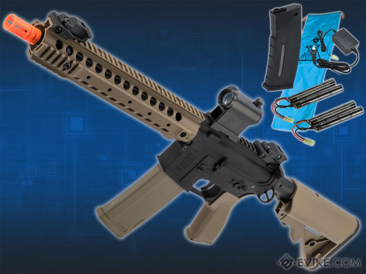 Specna Arms / Rock River Arms Licensed EDGE Series M4 AEG w/ HAL MOSFET (Model: M4 URX / 2-Tone Black & Tan / Go Airsoft Package)